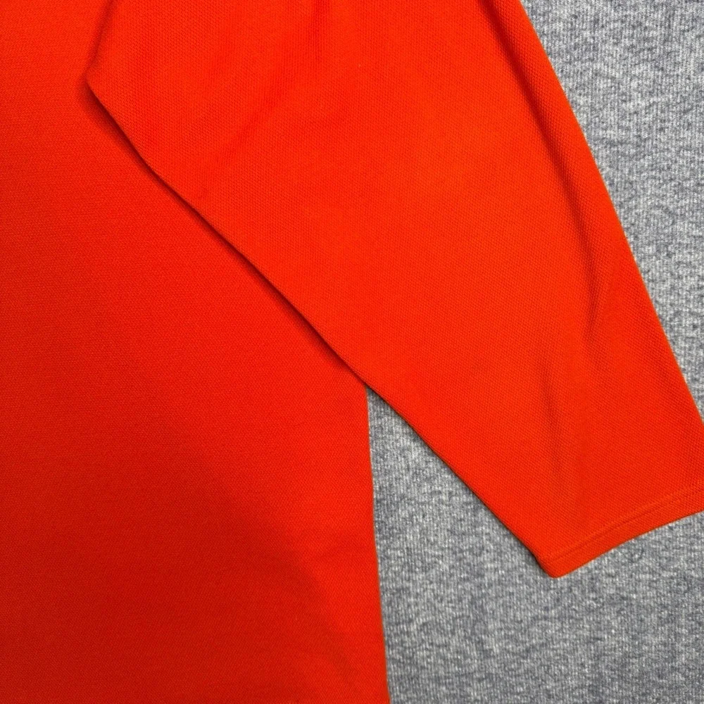 The North Face Mens‎ Orange Waffle Knit Quarter Zip Pullover Long Sleeve XXL